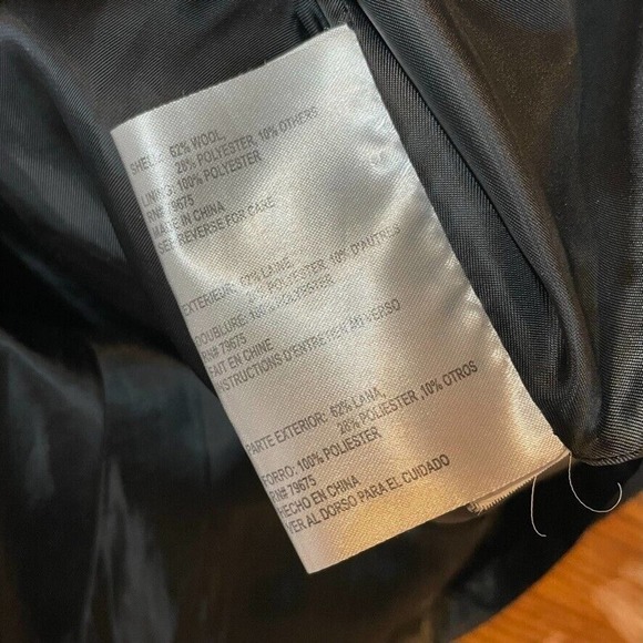 Michael Kors Coat Womens 14 Black Pea Coat Wool Double Breasted Preppy Outdoors - Picture 7 of 11